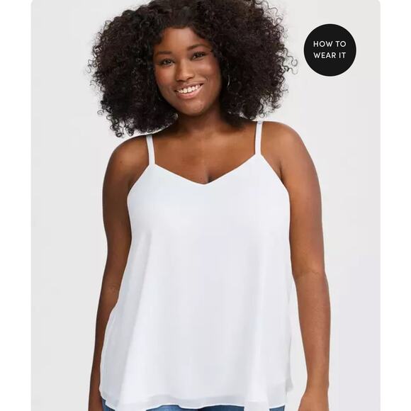 TORRID Women’s Sophie Swing Cami in White - Picture 2 of 8